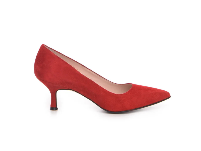 Pantofi 1414 Velur Rosu