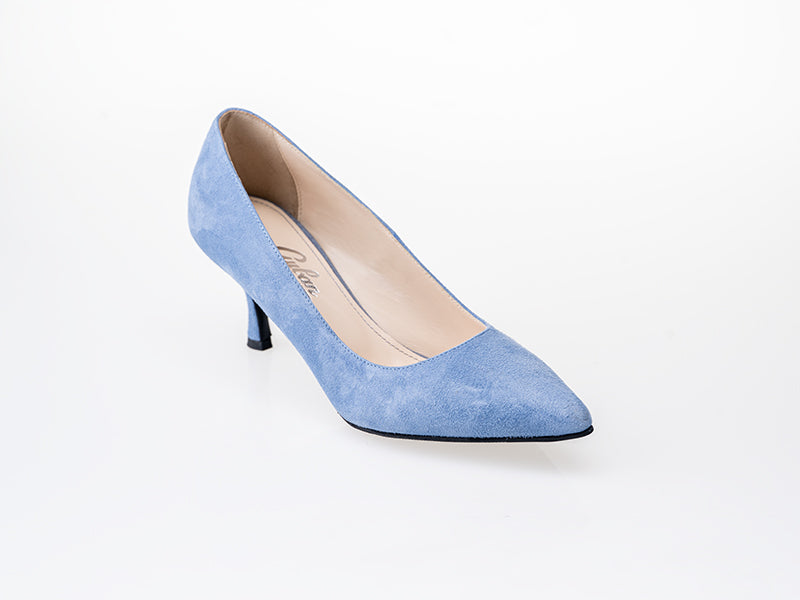 Pantofi 1414 Velur Albastru Sky
