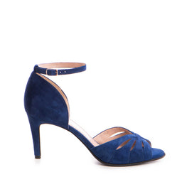 Pantofi 1486/C Velur Albastru Royal