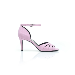 Pantofi Peep Toe 1486/C Velur Roz