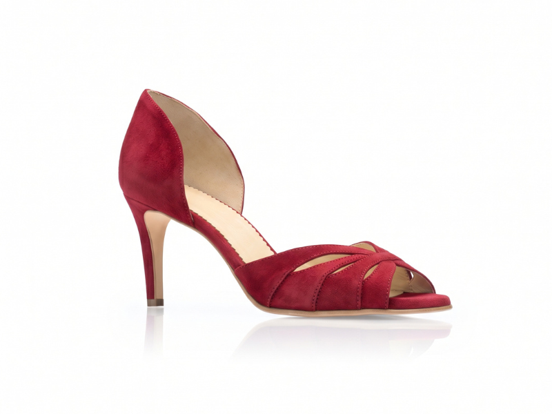 Pantofi 1486 Velur Rosu