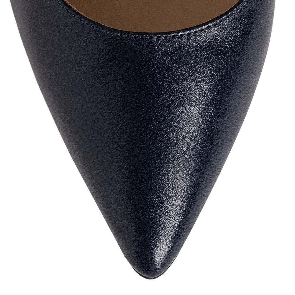 Pantofi dama Guban model 1512 piele nappa bleumarin-lac bleumarin