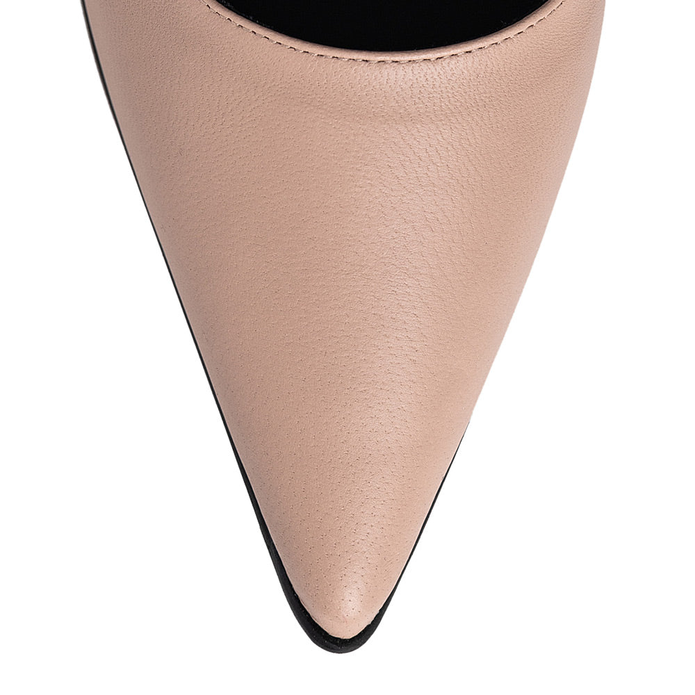 Pantofi dama Guban model 1531 piele nappa mocha mouse