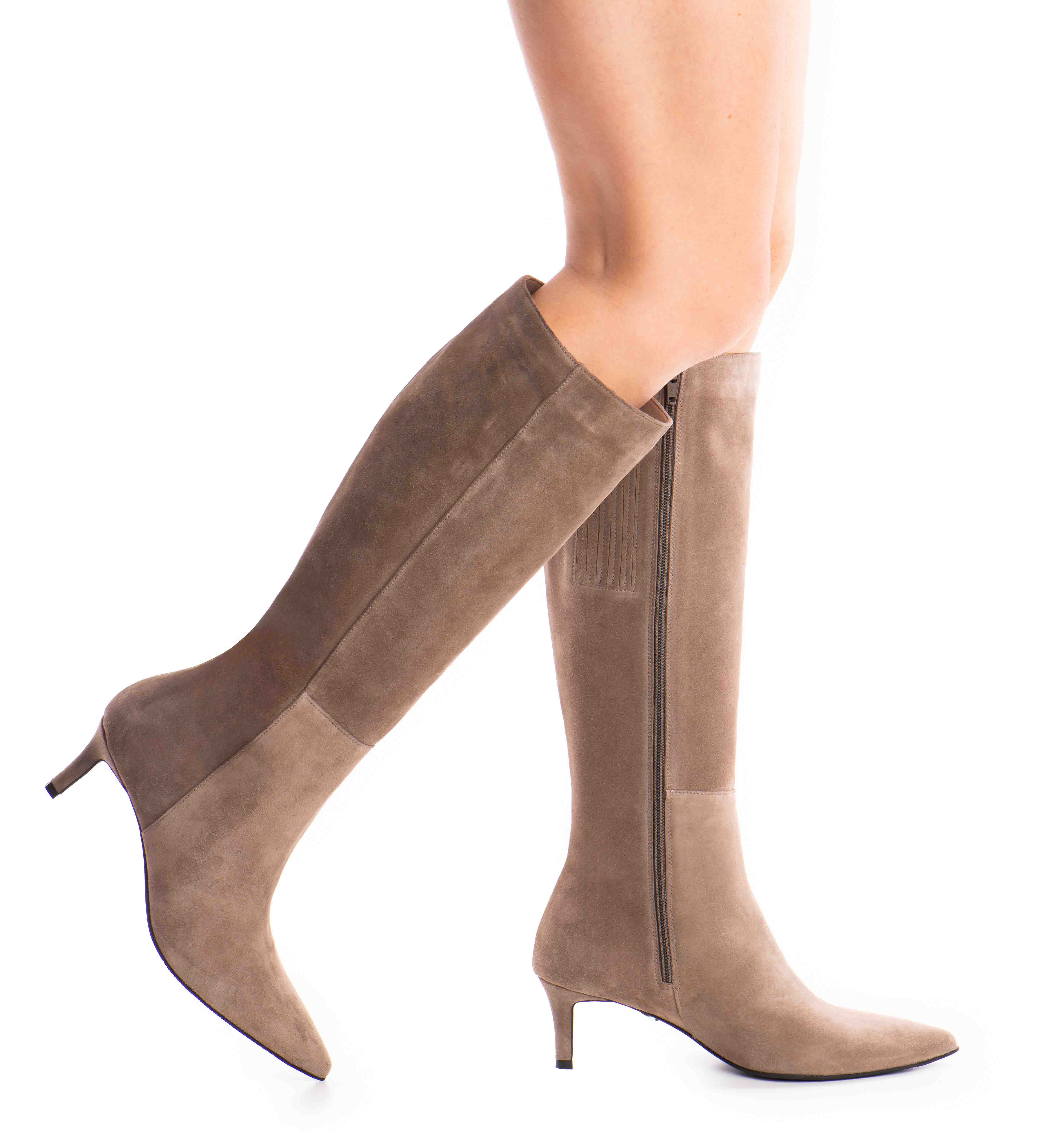 Cizme dama Guban model 1563 velur almond