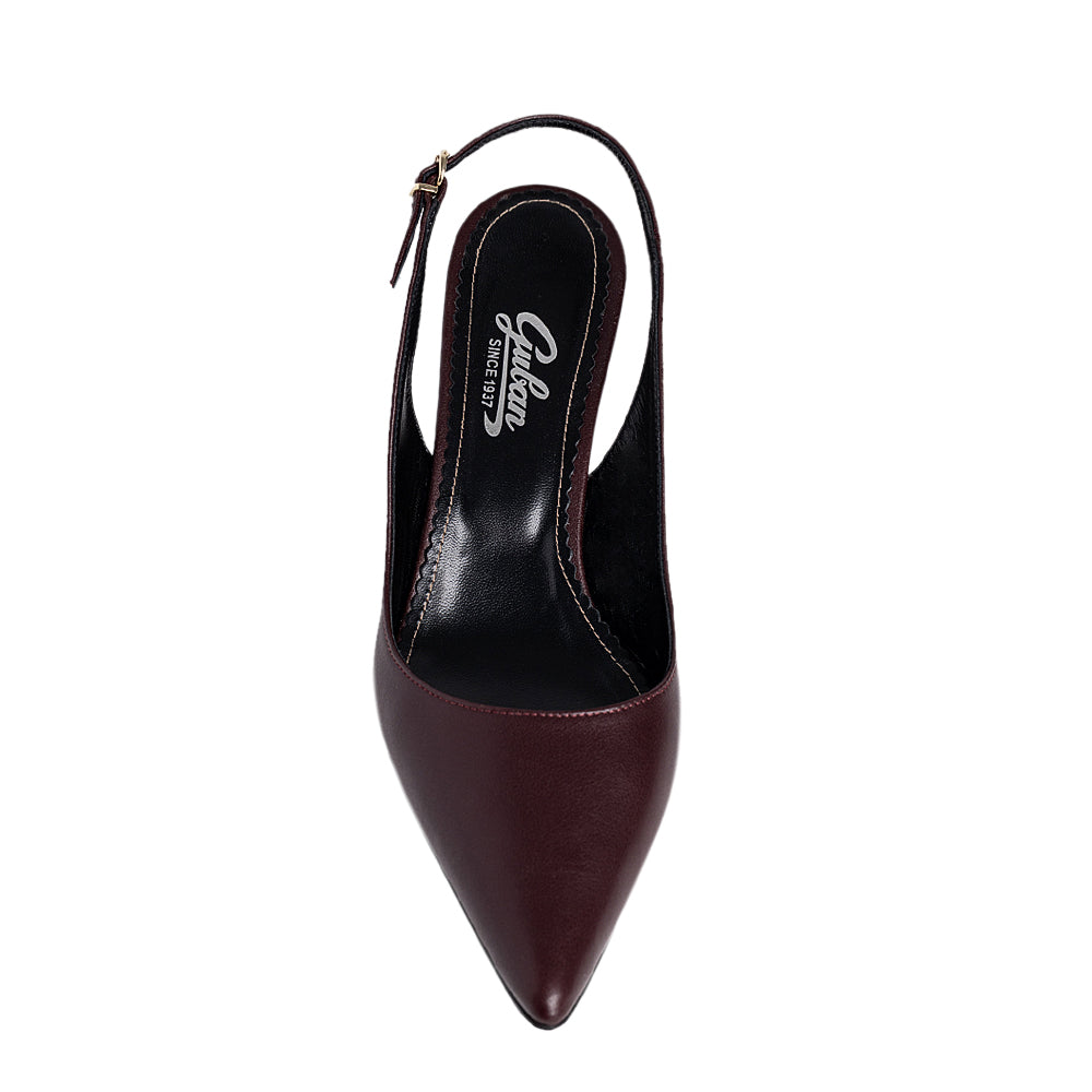 Pantofi dama Guban model 1568 piele nappa bordo