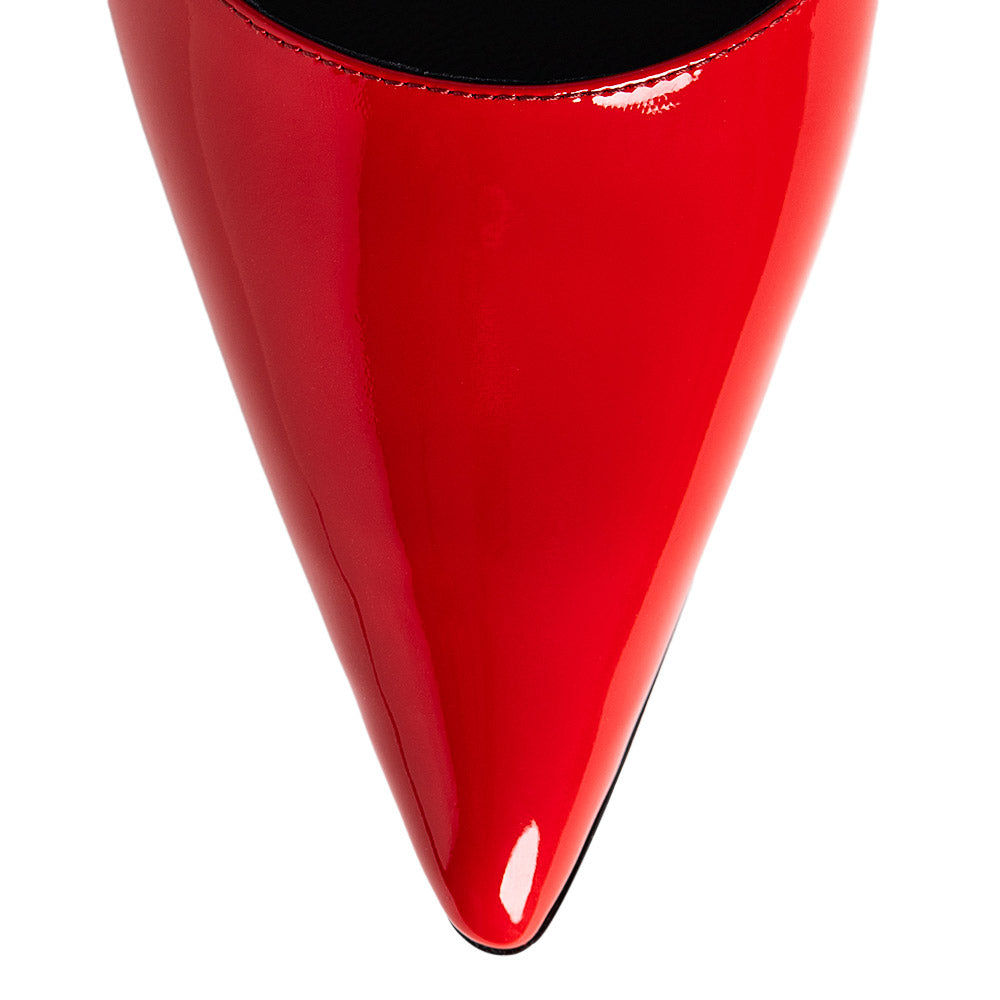 Pantofi dama Guban model 1568 piele naturala lac rosu