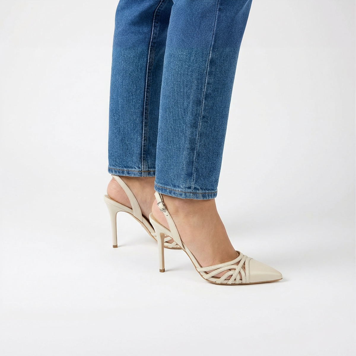 Pantofi 1584 Nappa Crem