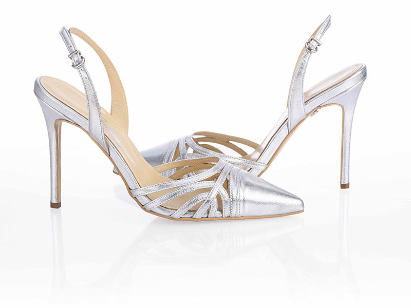 Pantofi 1584 Nappa Argintiu