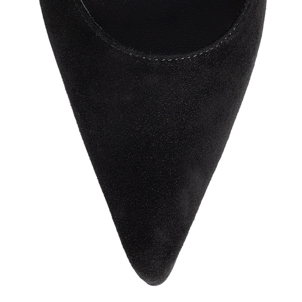 Pantofi 1591 Velur Negru