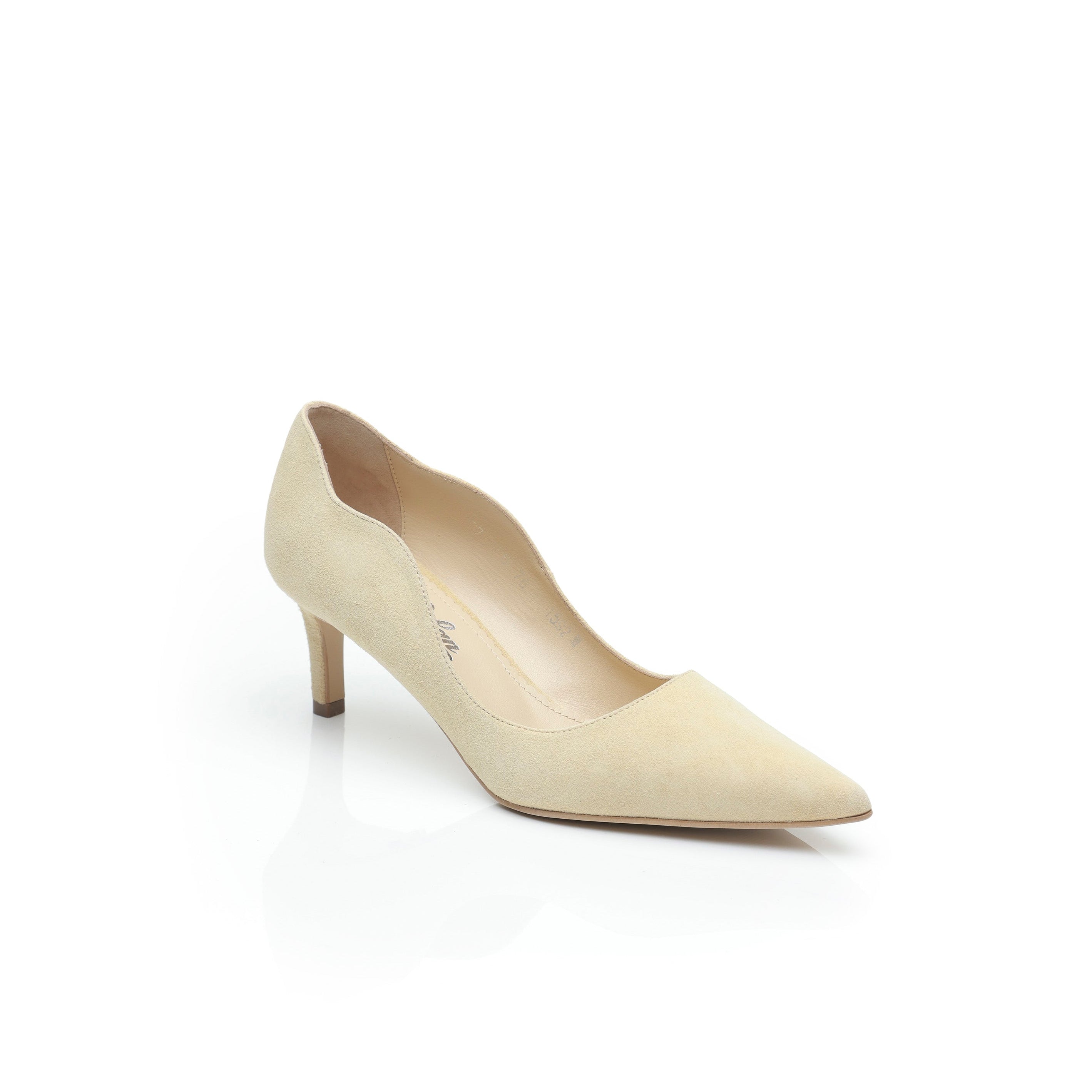 Pantofi 1592 Velur Crem Unt