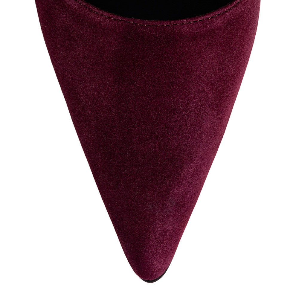 Pantofi 1592 Velur Visiniu