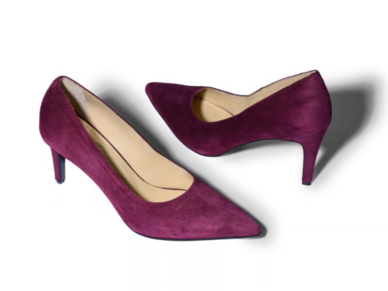 Pantofi 1598 Velur Visiniu