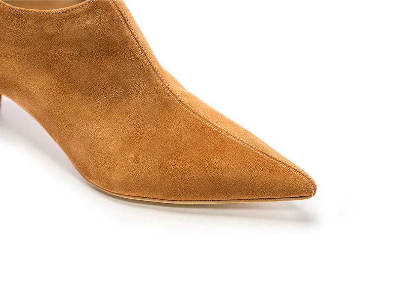 Botine 1610 Velur Camel