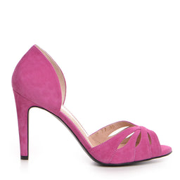 Pantofi dama Guban 1586-6 piele velur fuxia