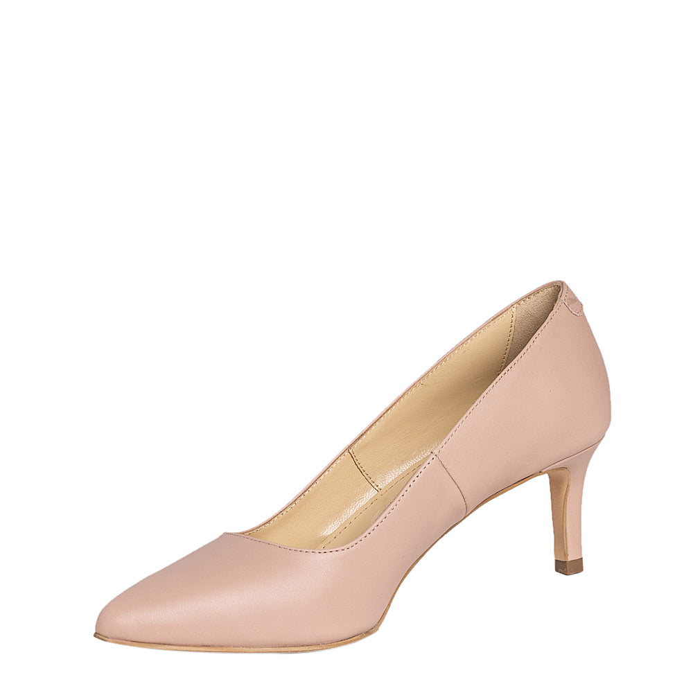 Pantofi dama Guban model 3514 piele nappa mocha mouse