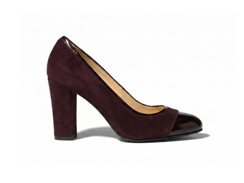Pantofi 3687 Velur & Lac Maro