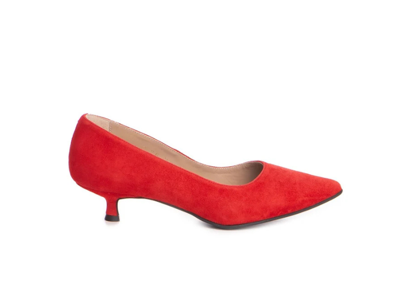 Pantofi 3618 Velur Rosu