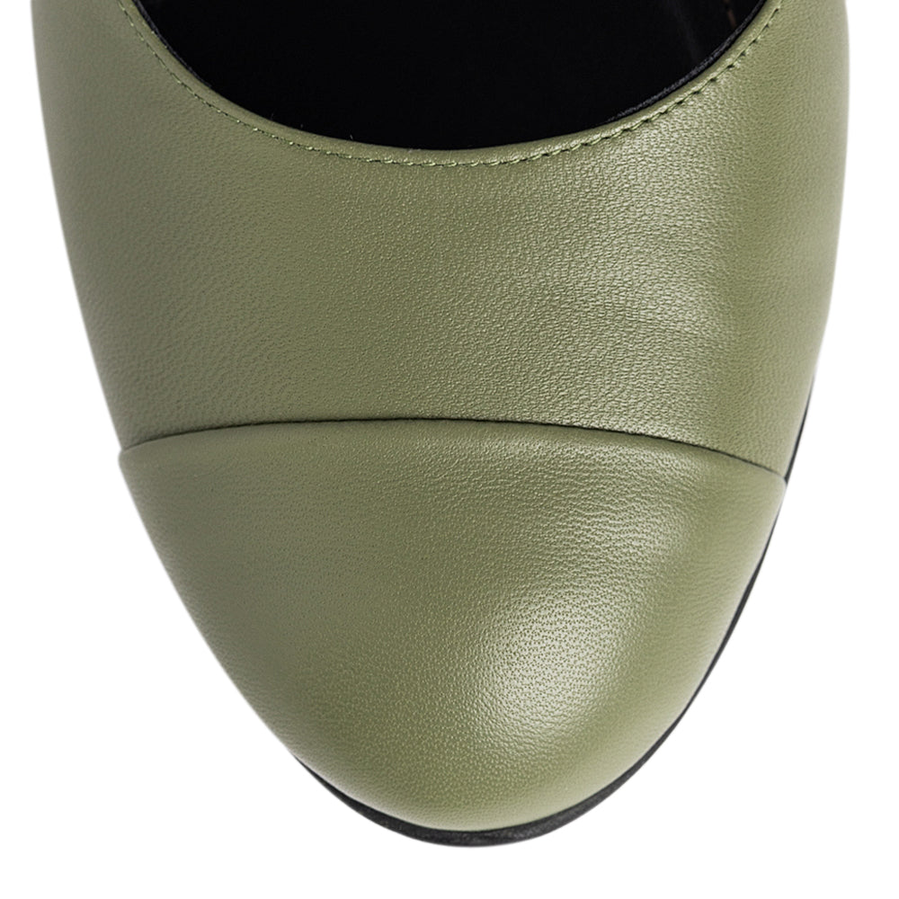 Pantofi dama Guban model 3619/C piele nappa kaki