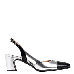 Pantofi 3639 Nappa Kristal Argintiu & Negru