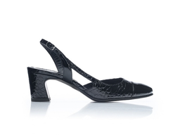 Pantofi 3639 Naplac Negru & Lac Croco