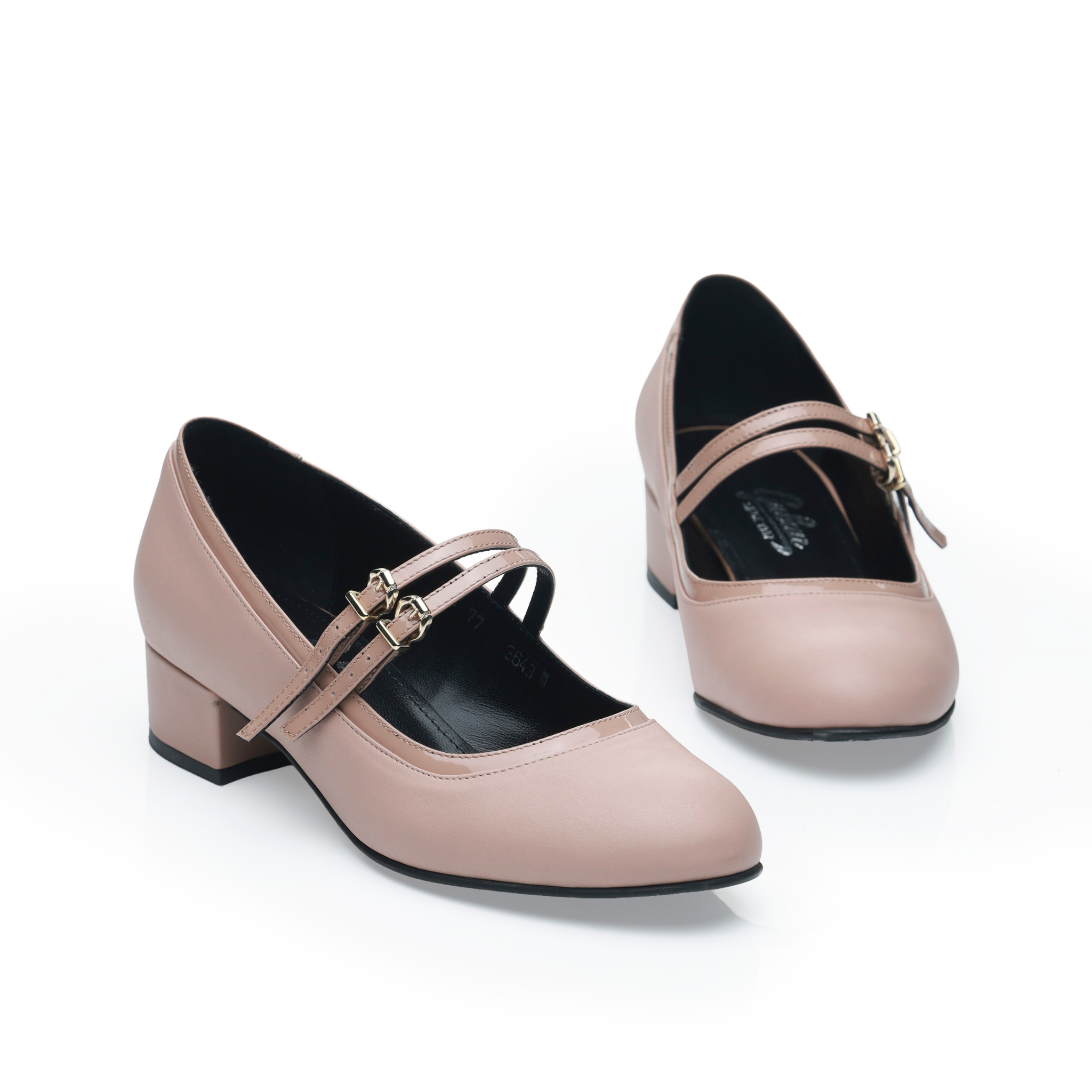 Pantofi 3643 Nappa Lac Moca Mouse