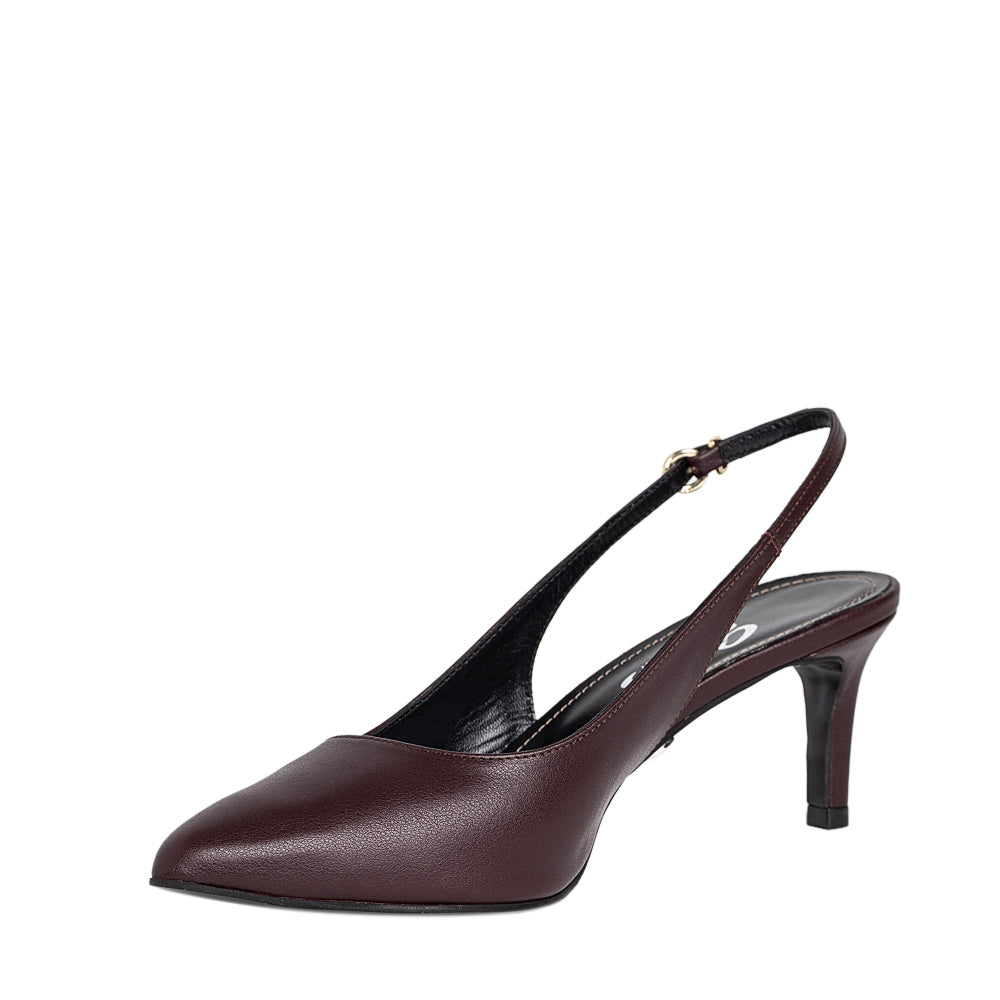 Pantofi dama Guban model 3672 nappa bordo