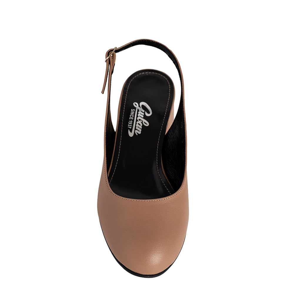 Pantofi dama Guban model 3673 piele nappa mocha mouse
