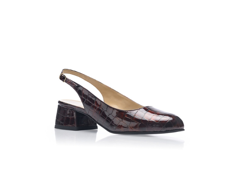 Pantofi 3673 Lac Croco Maro
