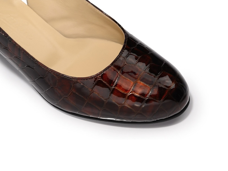Pantofi 3673 Lac Croco Maro