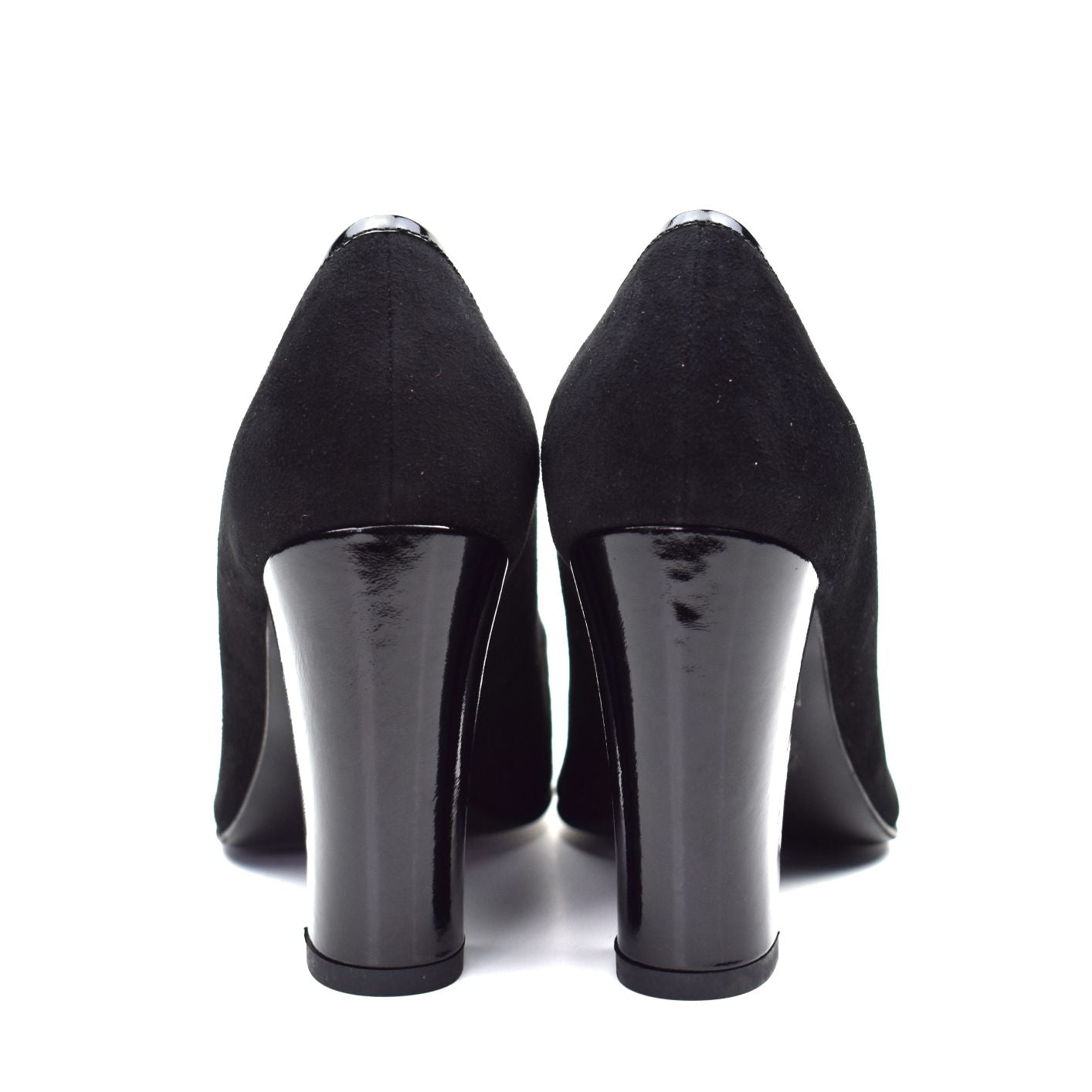 Pantofi dama Guban model 3687 piele velur negru - lac negru
