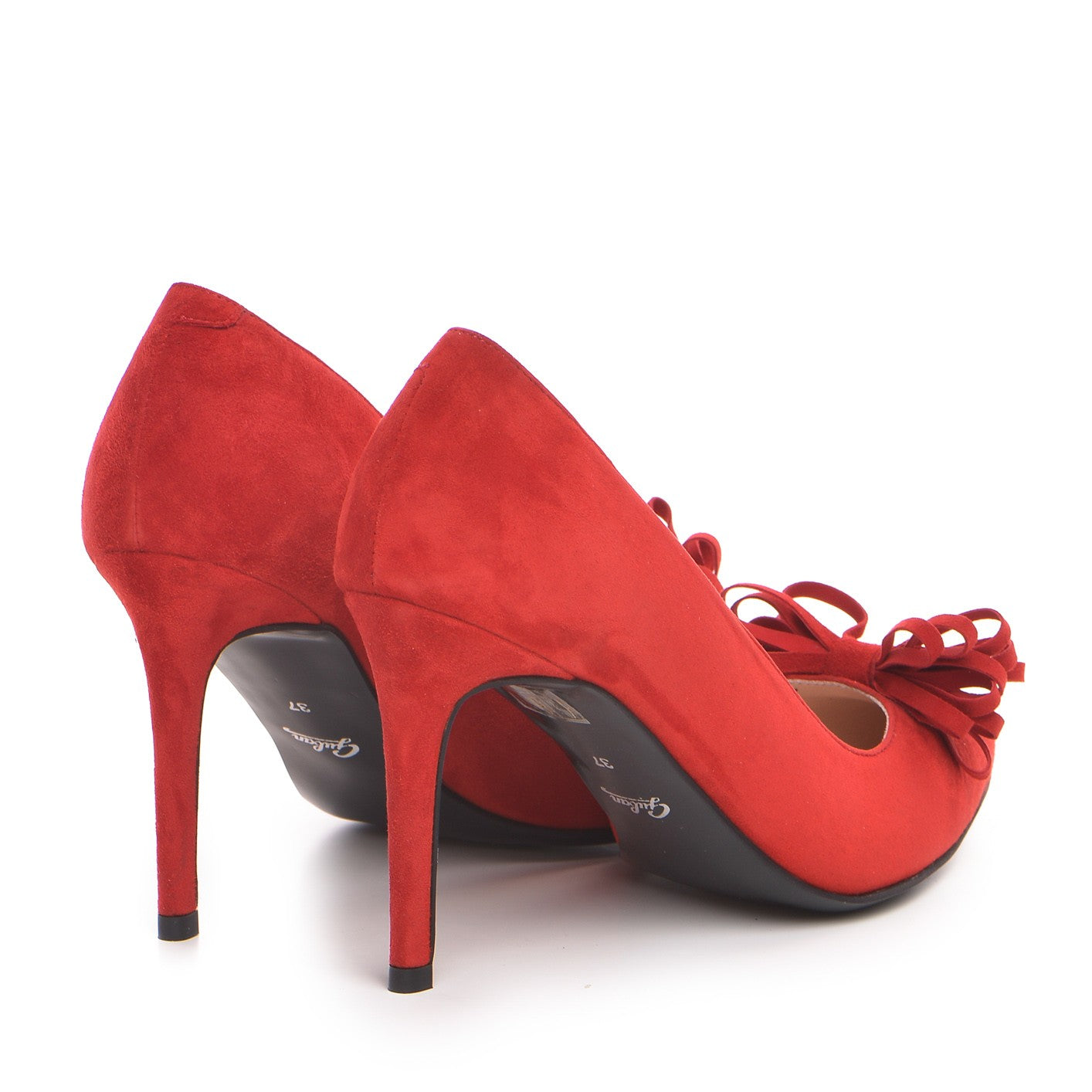 Pantofi dama Guban model 1401 piele velur rosu