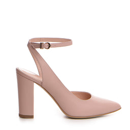Pantofi dama Guban model 1387 nappa roz pudra