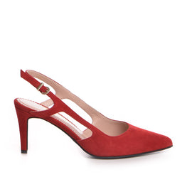 Pantofi dama Guban model 1392 piele velur rosu