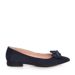 Balerini Guban model 3609 piele naturala velur bleumarin