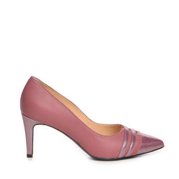 Pantofi  dama Guban model 1419 piele velur laminat bordo