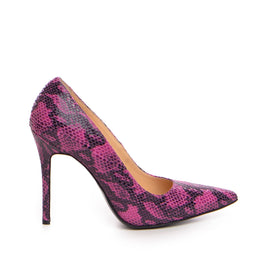 Pantofi dama Guban model 1256 piele nappa animal print fuxia