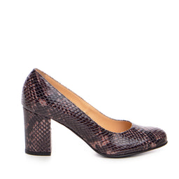 Pantofi dama Guban model 3483 piele nappa animal print maro