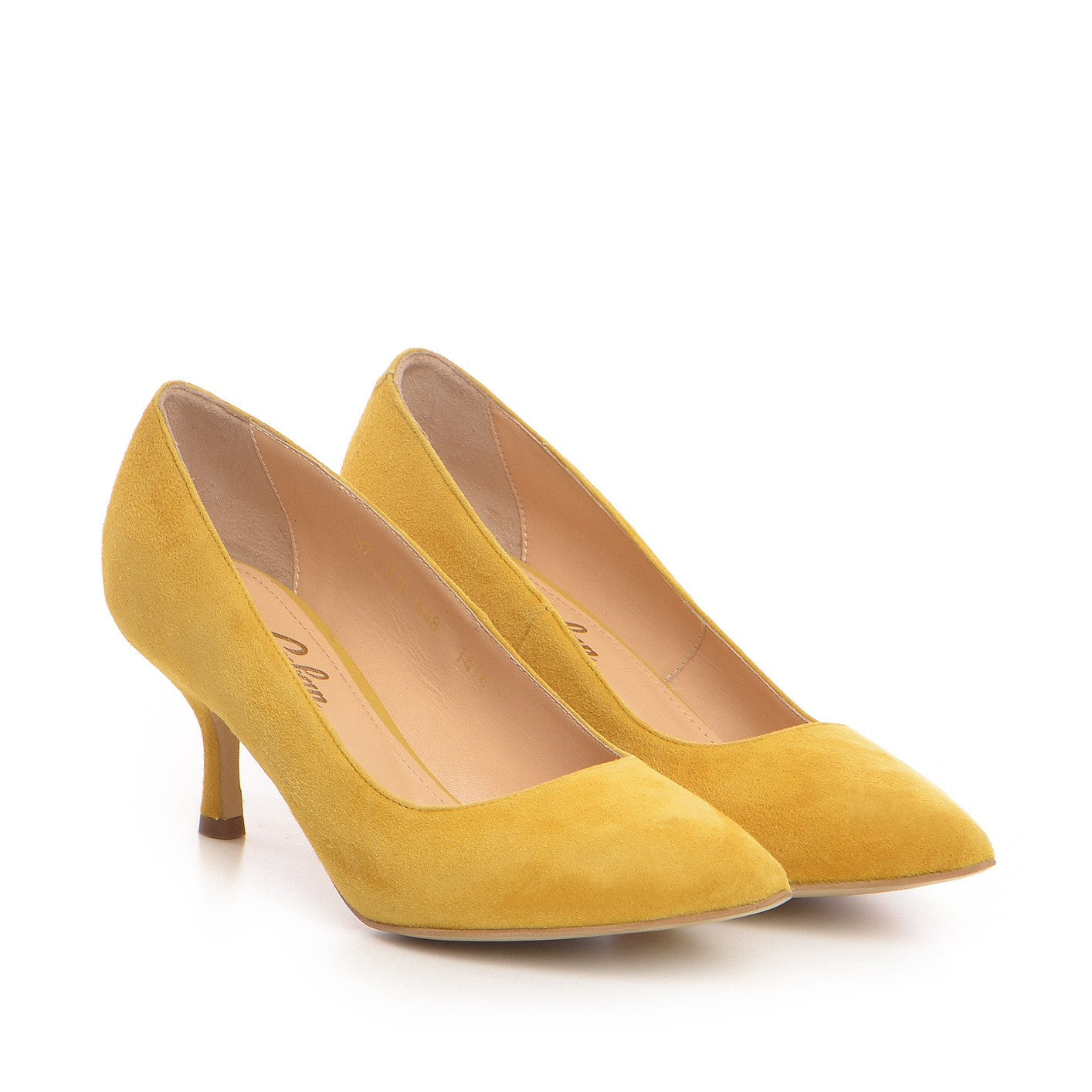 Pantofi dama Guban model 1414 velur mustar