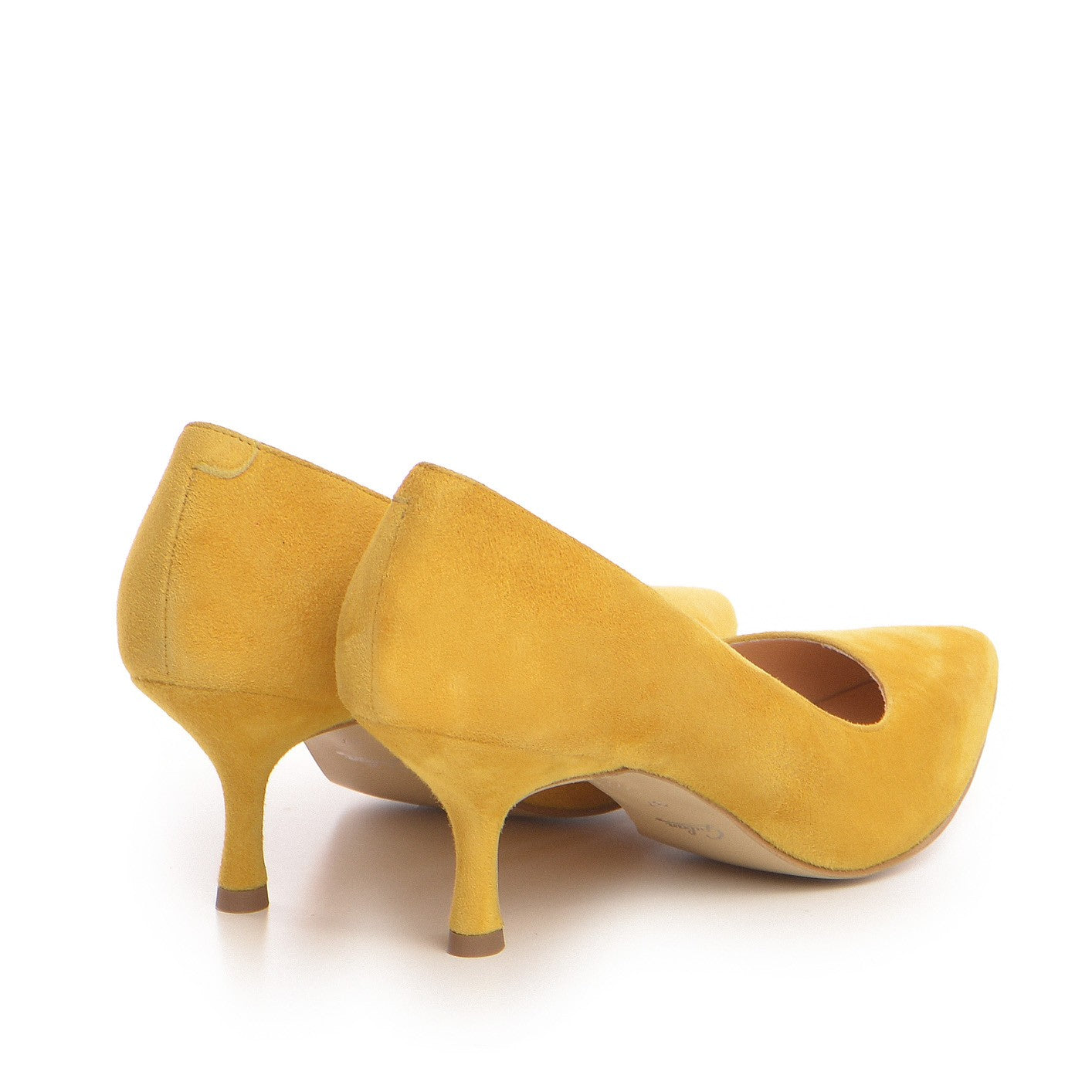 Pantofi dama Guban model 1414 velur mustar