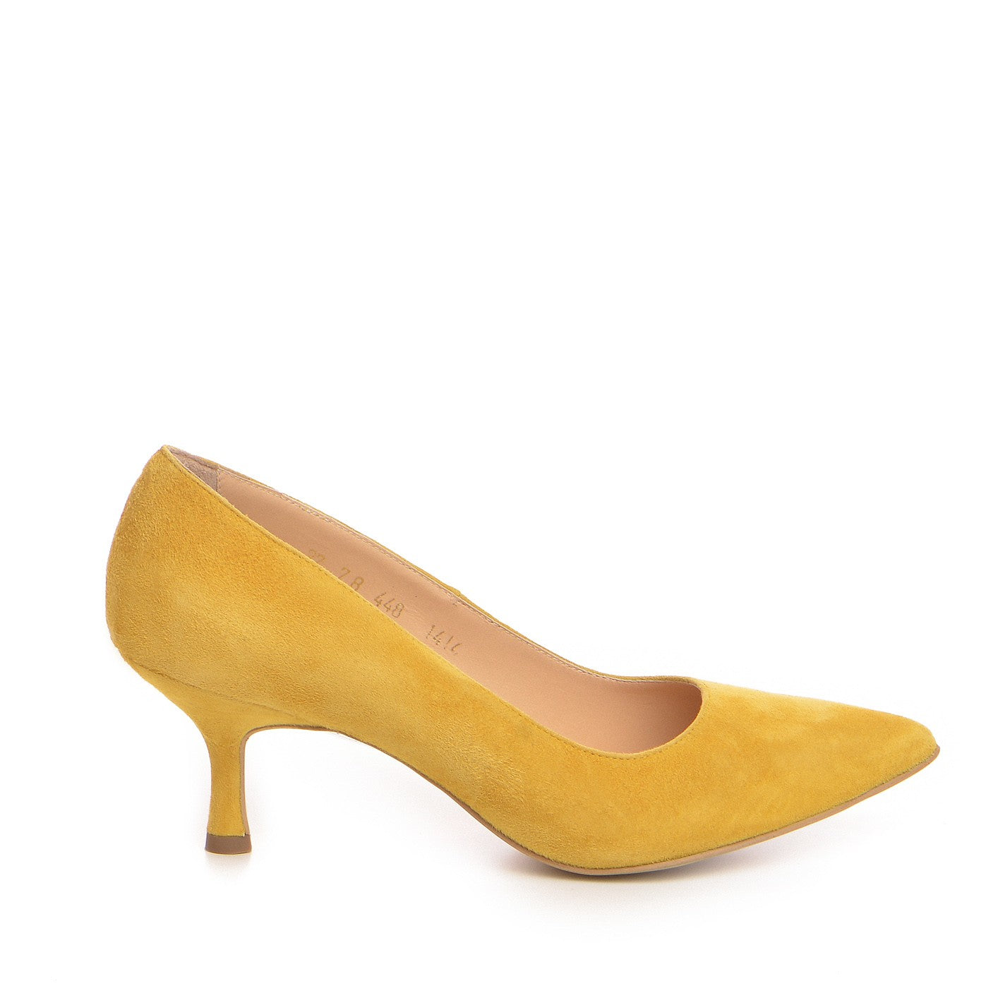 Pantofi dama Guban model 1414 velur mustar