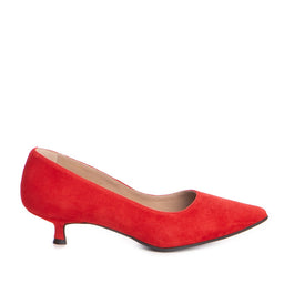 Pantofi dama Guban model 3618 piele velur rosu