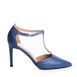 Pantofi dama Guban model 1398 piele nappa albastru