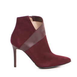 Botine dama Guban model 1265 velur bordo/ nappa bordo