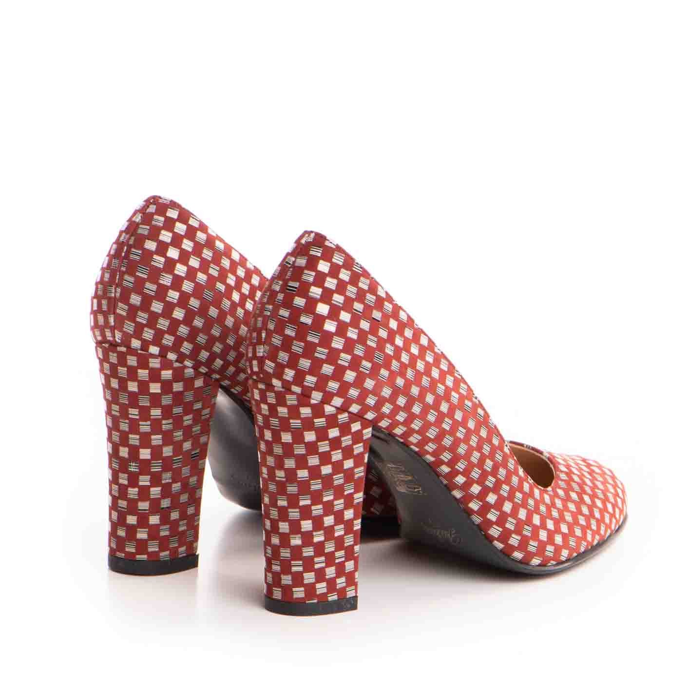 Pantofi dama Guban model 3577 piele nappa sah bordo