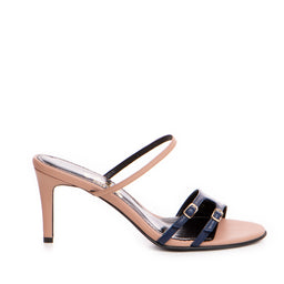 Saboti dama Guban model 3629 nappa nude/nappa albastru