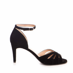 Sandale dama Guban model 1486 piele velur negru