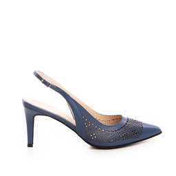 Pantofi dama Guban model 1461 piele nappa albastru