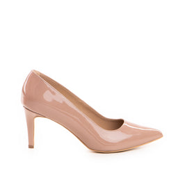 Pantofi dama Guban model 1218 piele lac taupe