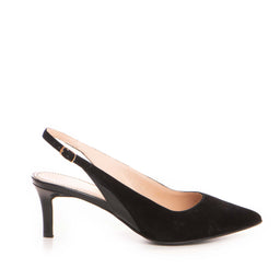 Pantofi dama Guban model 3540 nappa negru/velur negru