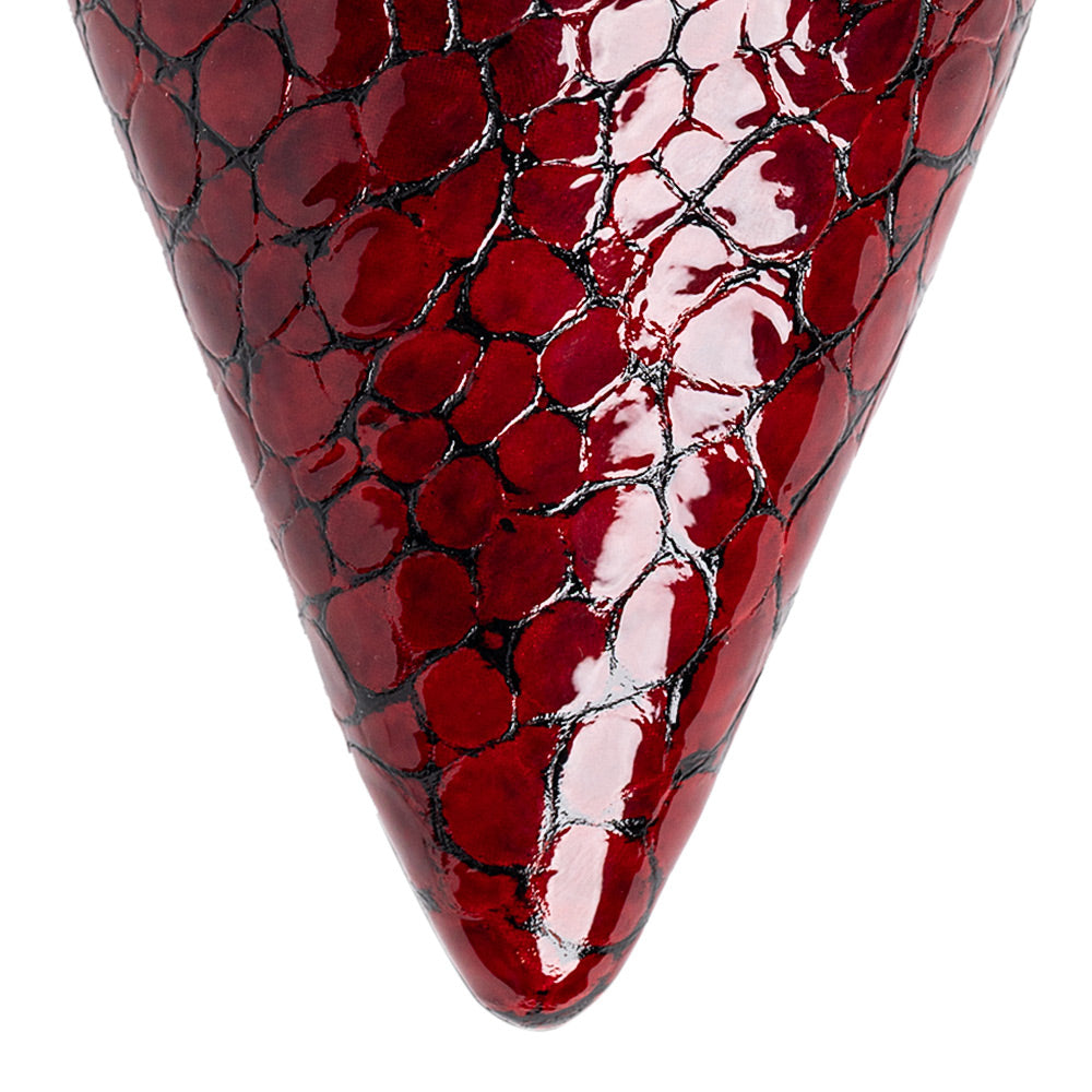 Pantofi dama Guban model 1570 piele nappa animal print rosu